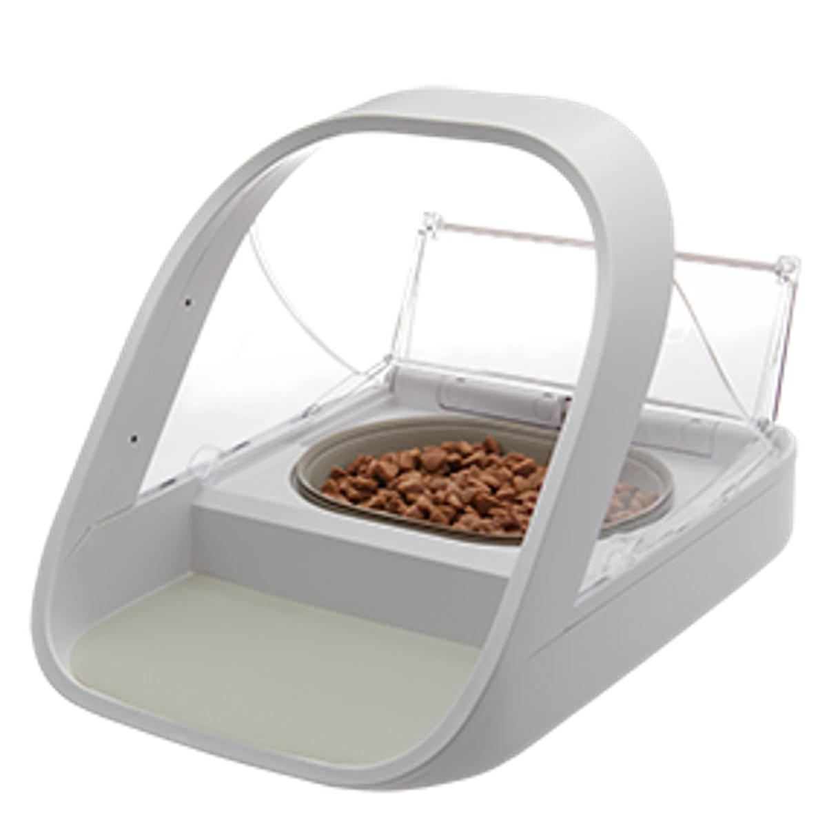 SureFeed Microchip Pet Feeder with its lid open and bowl in place